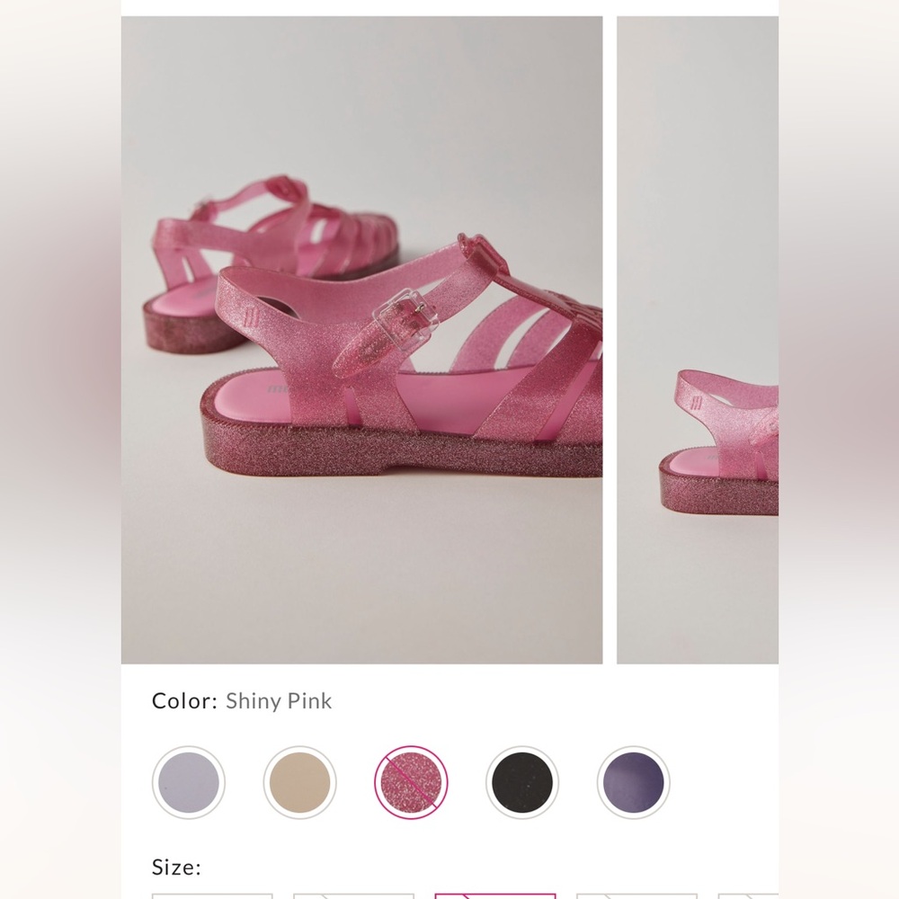 Melissa shiny pink possession sandals - Picture 2 of 3